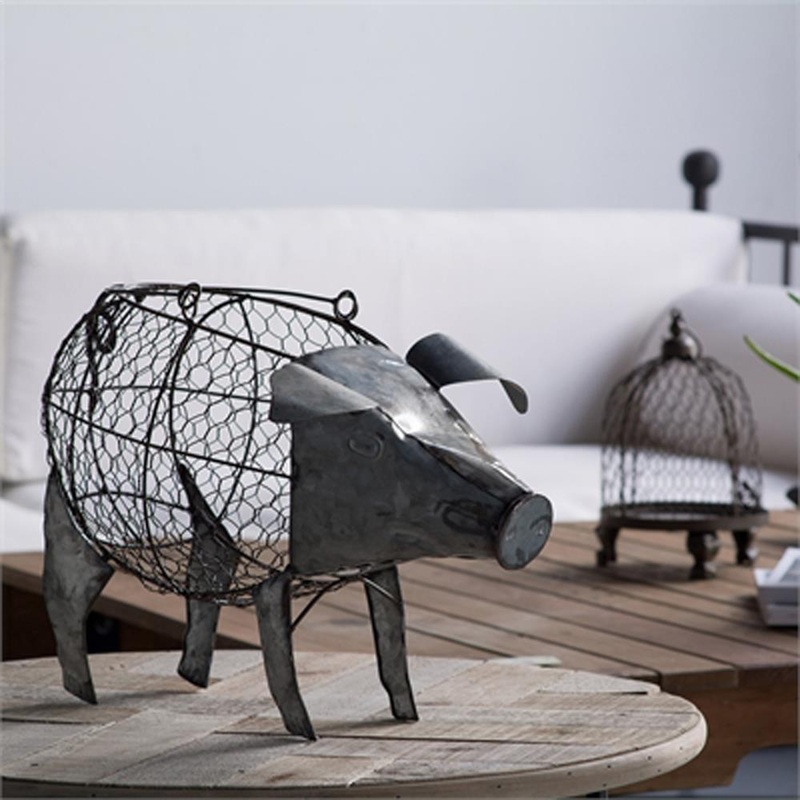 A&B Home Metal Pig - 37542 - Set Of 2