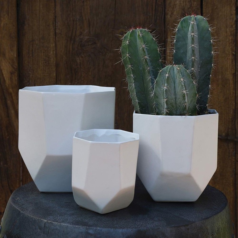 Lund Ceramic Vase - Matte White Set Of 4 By HomArt