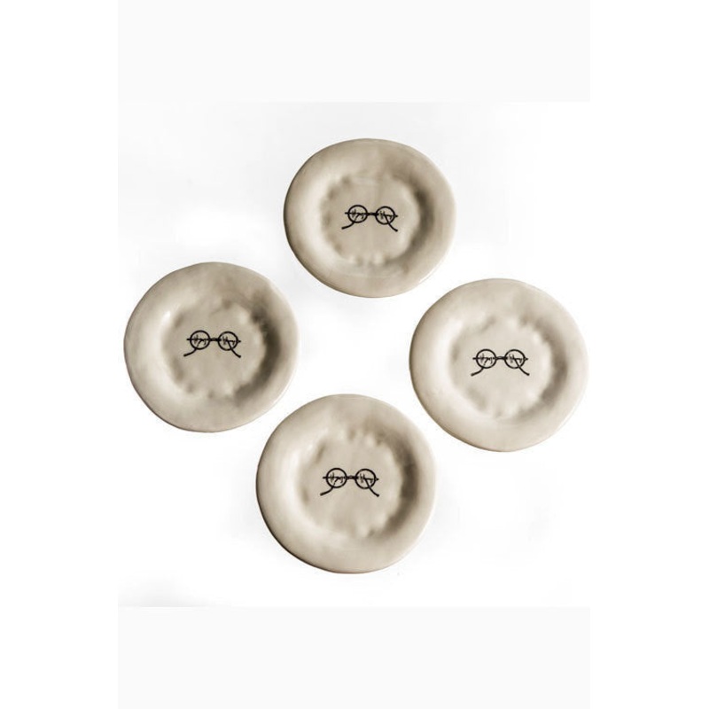 Vagabond Vintage Eyeglass Accent Appetizer Plates