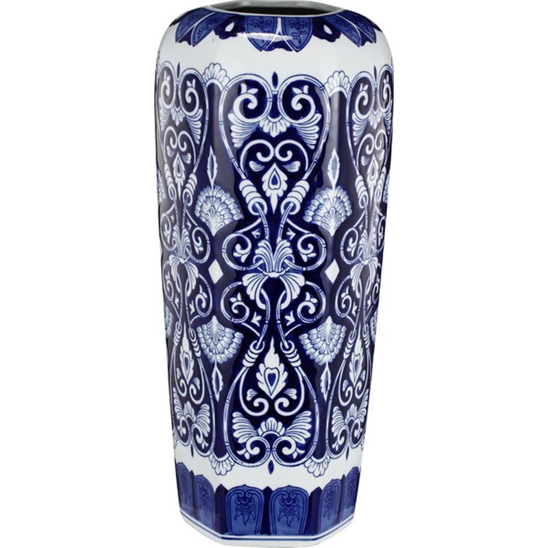 A&B Home Blue & White Porcelain Vase