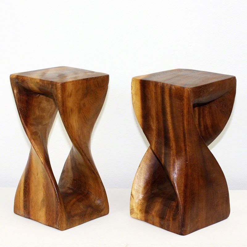 Haussmann Mini, Twist Stool 4" Sq - Set of 2