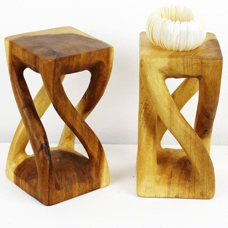 Haussmann Mini Vine Twist Stool 4" Sq - Set of 2