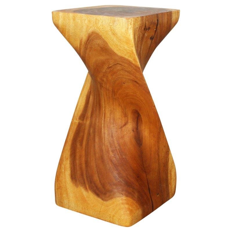 Haussmann Single Twist Stool Sustainable Wood 12" Sq - Oak