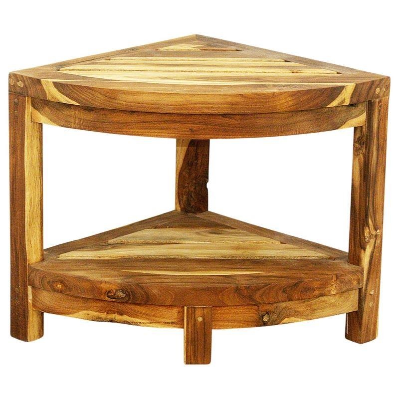 Haussmann Teak Corner Table 16" H Teak Oil