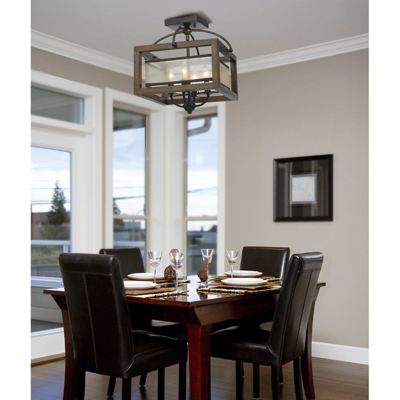 Cal Lighting FX-3536/1C 60W X 4 Semi-Flush Pendant