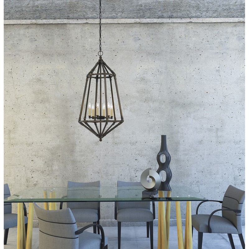 Cal Lighting FX-3594-6 40W X 6 Denmark Metal Pendant