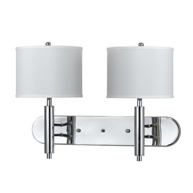 Cal Lighting LA-2004W2L-1CH 60W X 2 Wall Lamp With 3 Way Push Switch
