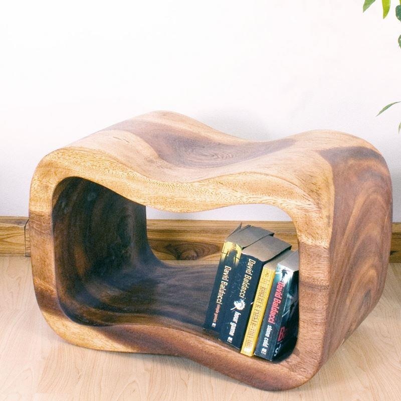 Haussmann Wave Bench 24" Walnut