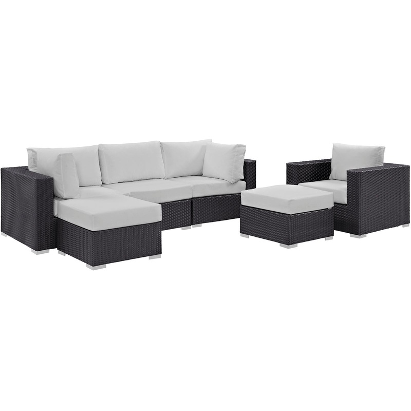 Modway Convene 6 Piece Outdoor Patio Sectional Set - EEI-2207 - EEI-2207