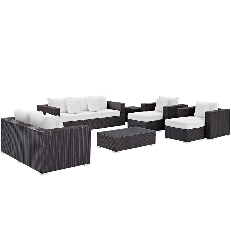 Modway Convene 9 Piece Outdoor Patio Sofa Set - EEI-2161 - EEI-2161