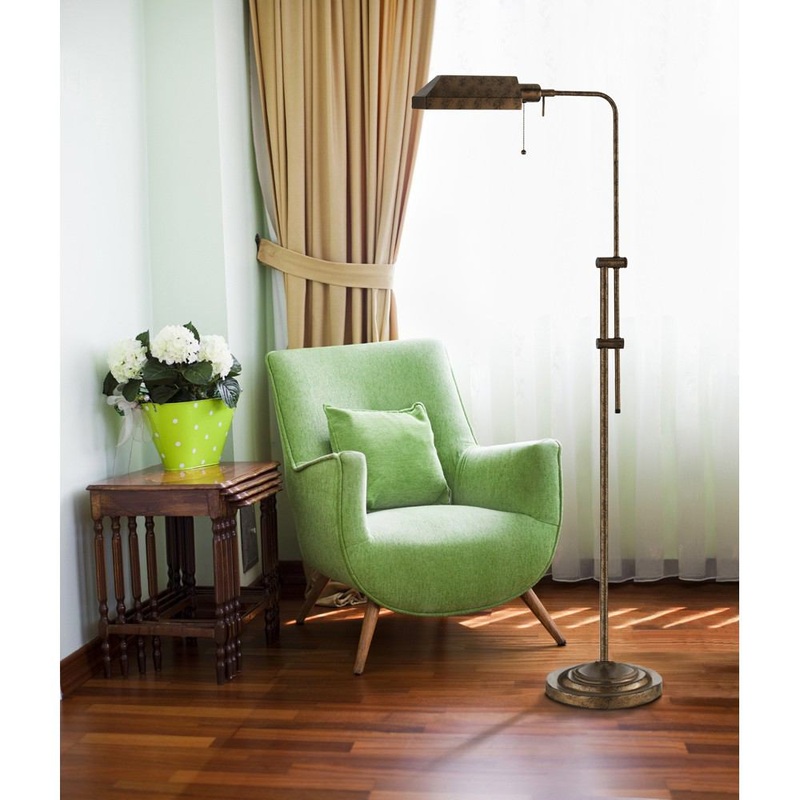 Cal Lighting BO-117FL-RU 100W Pharmacy Floor Lamp