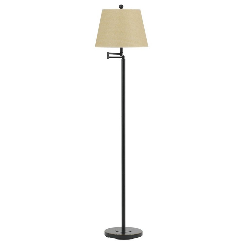 Cal Lighting BO-2077SWFL-DB 150W 3Way Andros Metal Swing Arm Floor Lamp