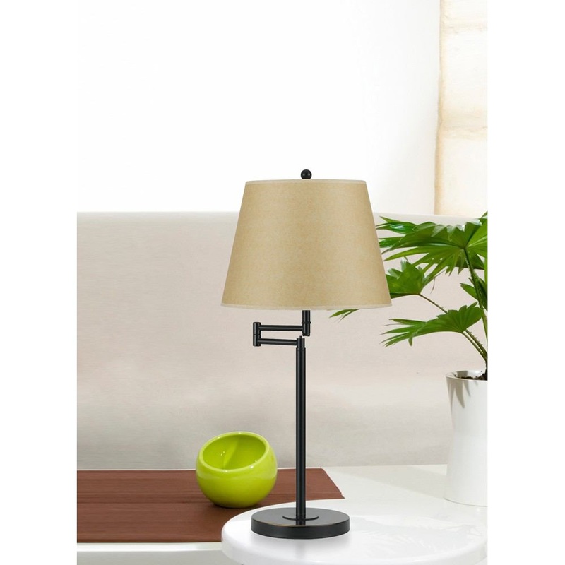 Cal Lighting BO-2077TB-DB 150W 3Way Andros Metal Swing Arm Table Lamp
