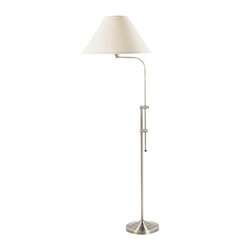Cal Lighting BO-216-BS 150W 3 Way Floor Lamp With Adjustable Pole