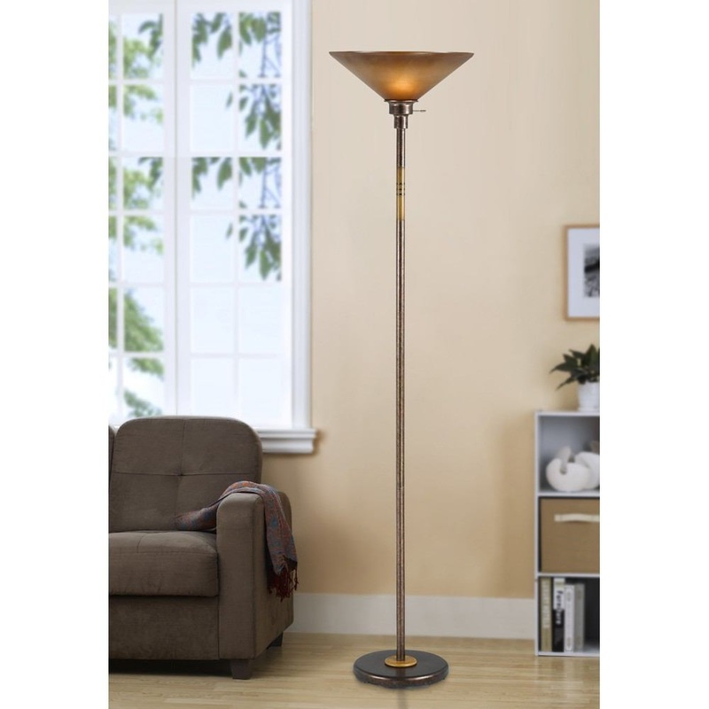 Cal Lighting BO-234TR-RU 150W 3Way Soho Metal Torchiere