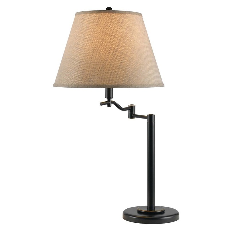 Cal Lighting BO-2350TB-DB 150W 3 Way Dana Swing Arm Table Lamp