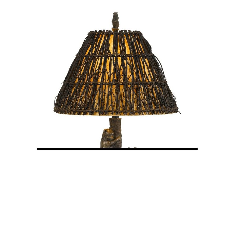 Cal Lighting BO-2663TB 150W Bear Resin Table Lamp