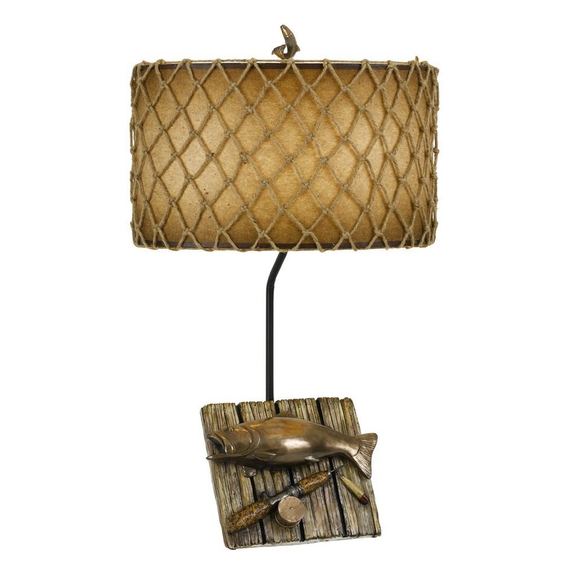 Cal Lighting BO-2664TB 150W Fishing Resin Table Lamp