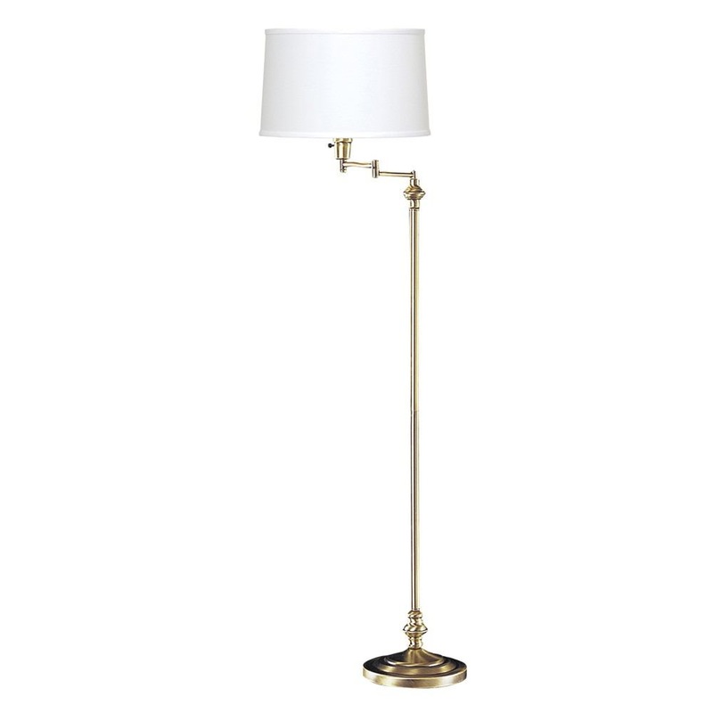 Cal Lighting BO-314-AB 150W 3 Way Swing Arm Floor Lamp