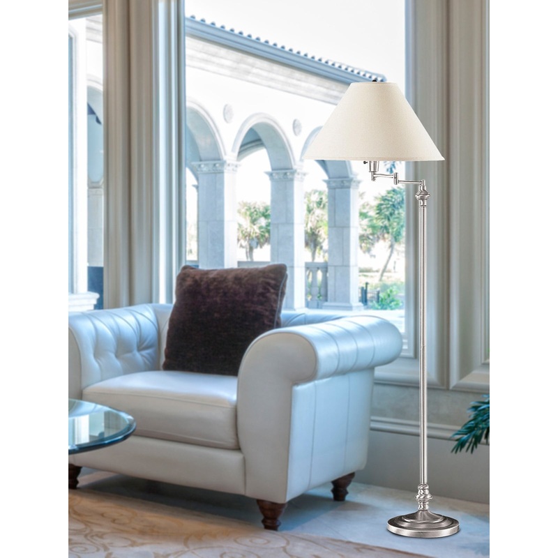 Cal Lighting BO-314-BS 150W 3 Way Swing Arm Floor Lamp