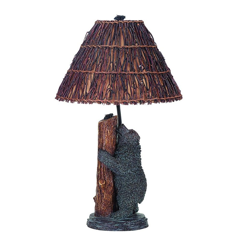Cal Lighting BO-507 150W Resin Bear/Honey Bee Table Lamp
