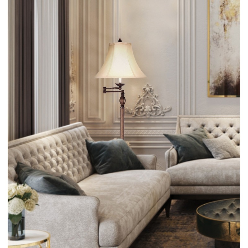 Cal Lighting BO-581SWFL 150W 3 Way Swing Arm Floor Lamp