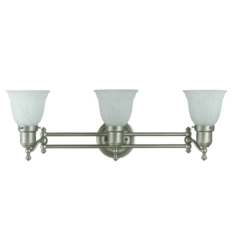 Cal Lighting LA-193-S/BRS Hotel 3 Light Bathroom Light