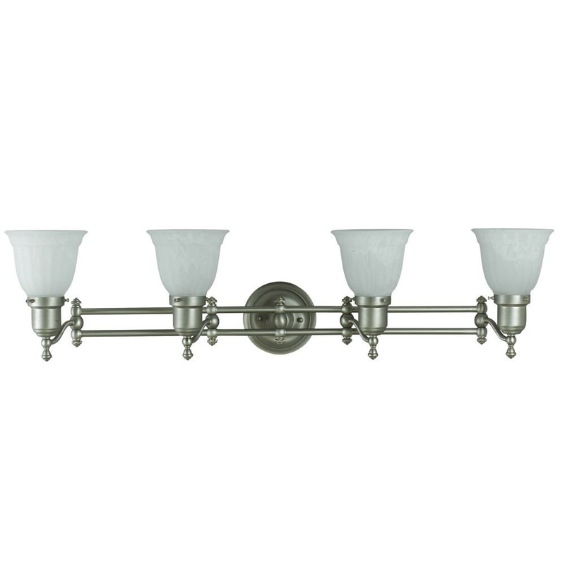 Cal Lighting LA-194-S/BRS 4 Light Bathroom Light