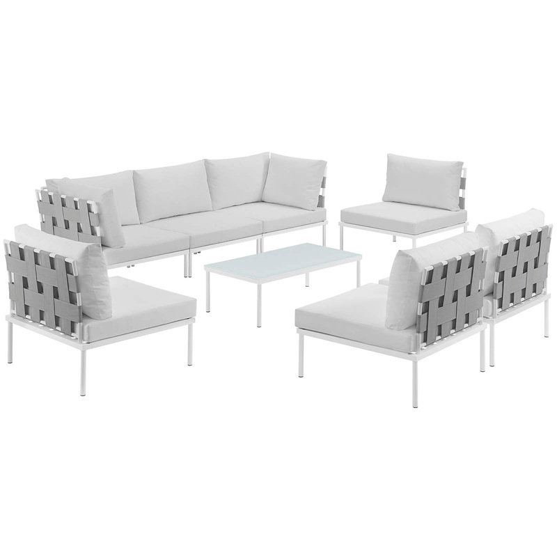 Modway Harmony 8 Piece Outdoor Patio Sectional Sofa Set - EEI-2625 - EEI-2625