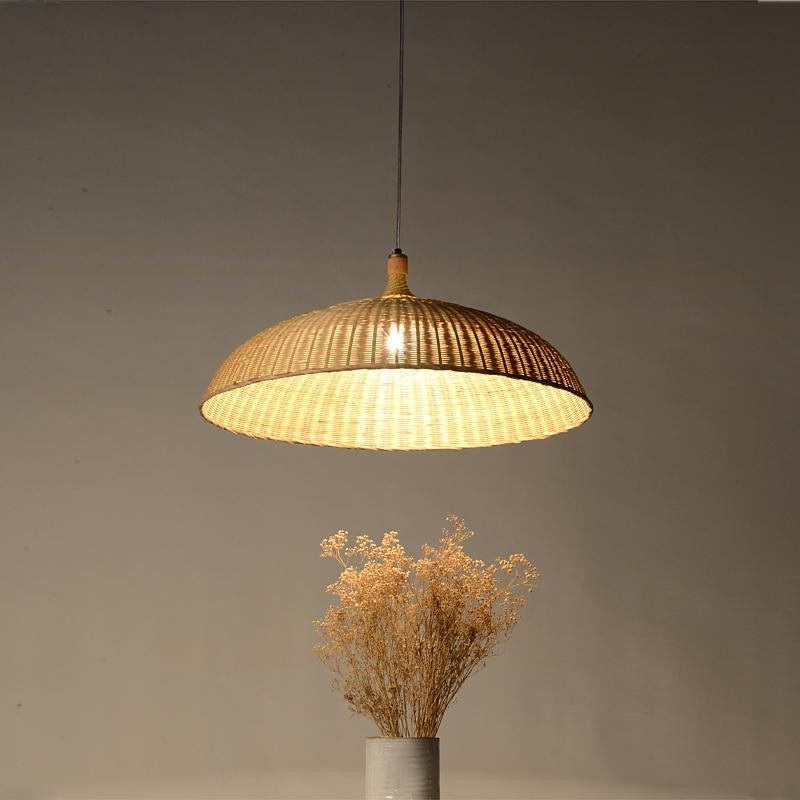 Bamboo Basket Rustic Pendant Lamp
