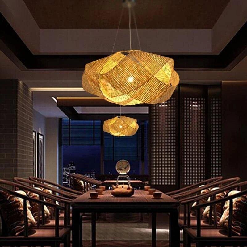 Bamboo Cloud Tatami Plafon Pendant Lamp