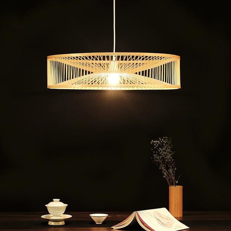 Bamboo Rustic Asian Pendant Lamp