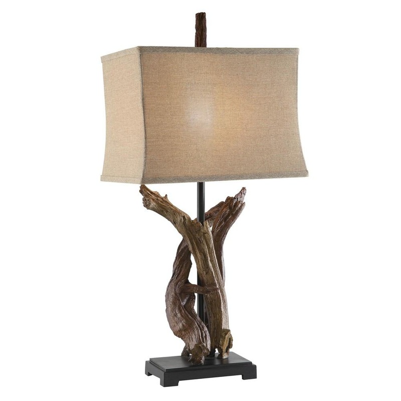 Crestview Collection Twisted Drift Wood Table Lamp