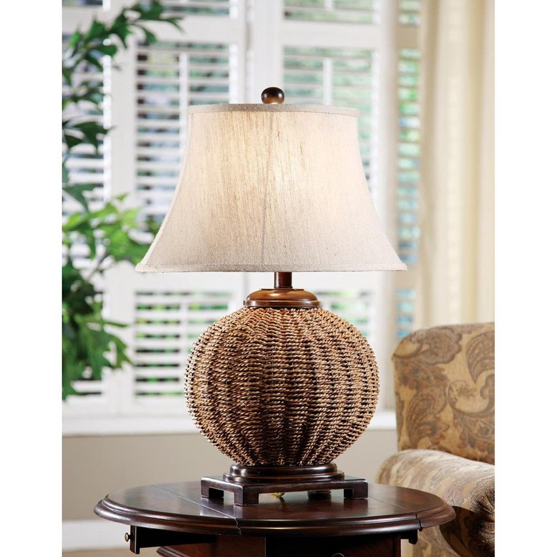 Crestview Collection Wicker Table Lamp - Set of 2