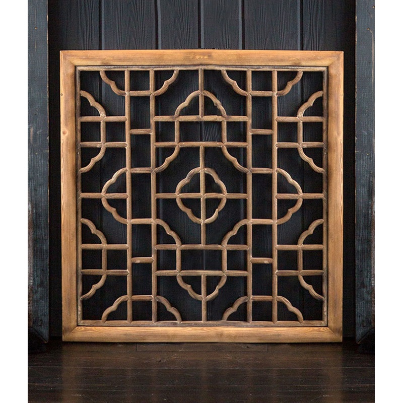 Vagabond Vintage Chinese Wood Screen - Square