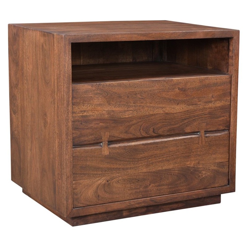 Madagascar 2 Drawer Nightstand By Moe's Home Collection