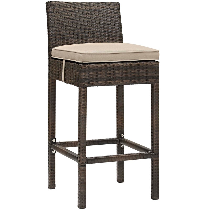 Modway Conduit Outdoor Patio Wicker Rattan Bar Stool - EEI-2799