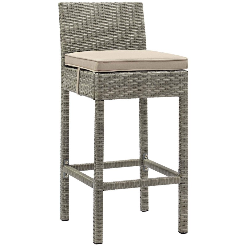 Modway Conduit Outdoor Patio Wicker Rattan Bar Stool Light - EEI-2800