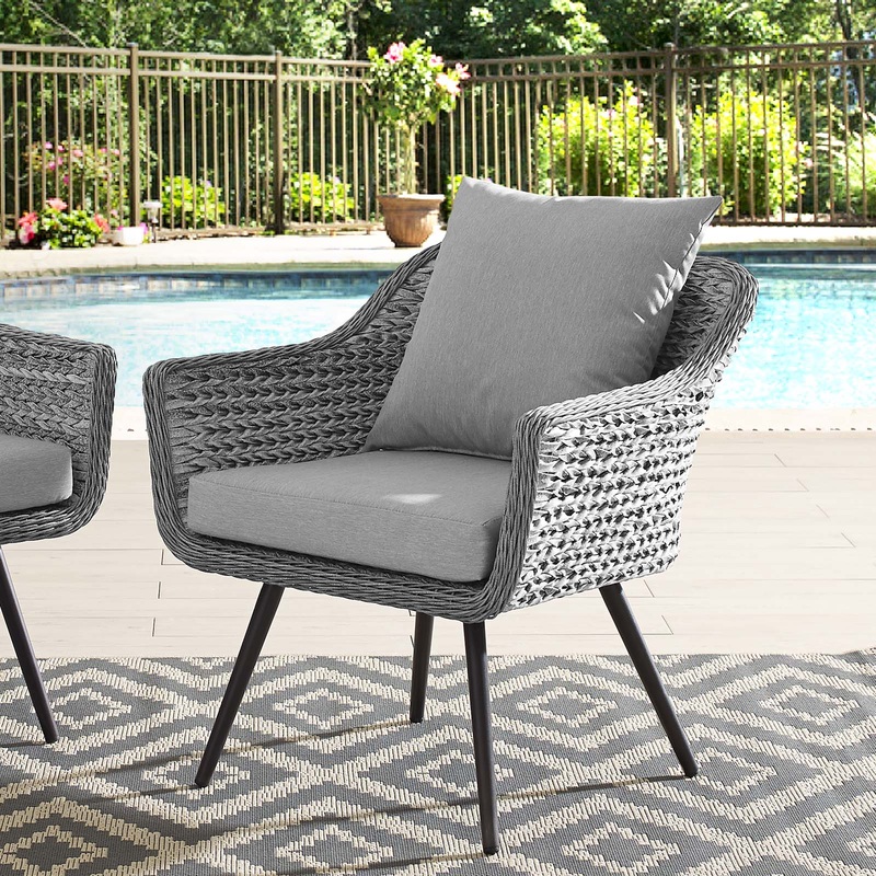 Modway Endeavor Outdoor Patio Wicker Rattan Armchair Gray - EEI-3023