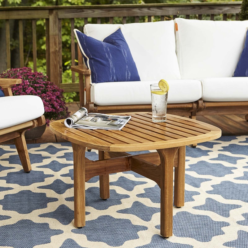 Modway Saratoga Outdoor Patio Teak Coffee Table Natural - EEI-2929