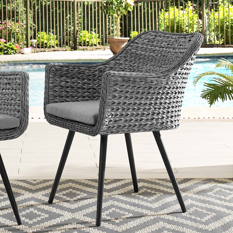 Modway Endeavor Outdoor Patio Wicker Rattan Dining Armchair - EEI-3028