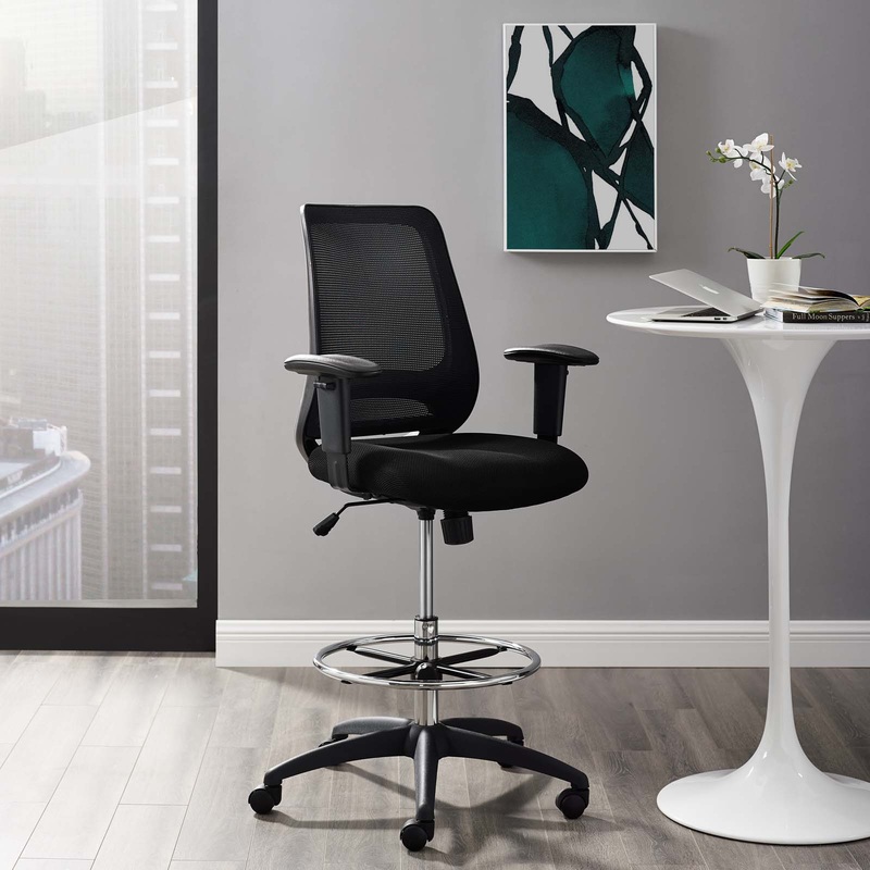 Modway Forge Mesh Drafting Chair Black - EEI-3196