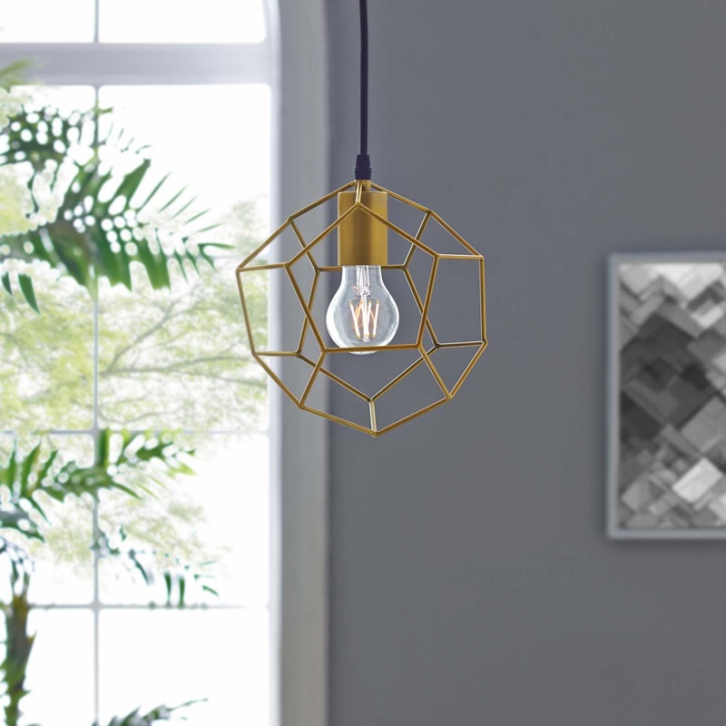 Pique Gold Metal Ceiling Fixture By Modway - EEI-3088