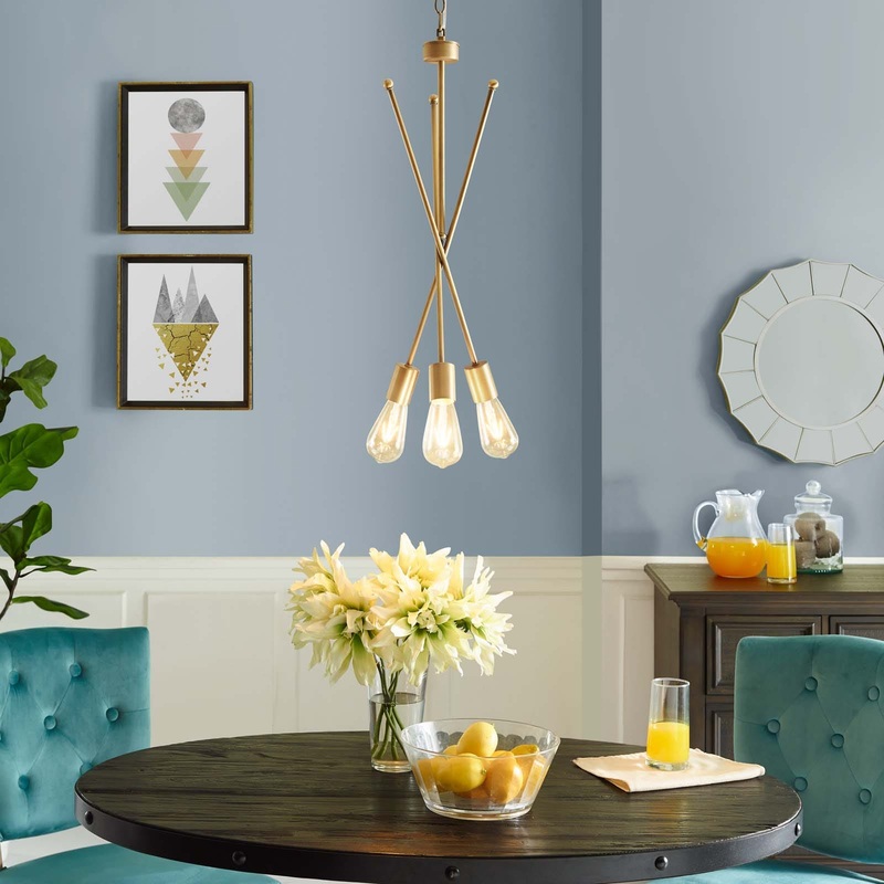Strive Brass Pendant Chandelier By Modway - EEI-3078