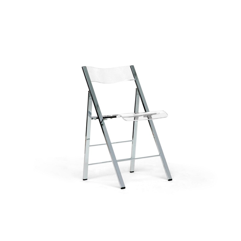 Baxton Studio Acrylic Foldable Chair (Set of 2)