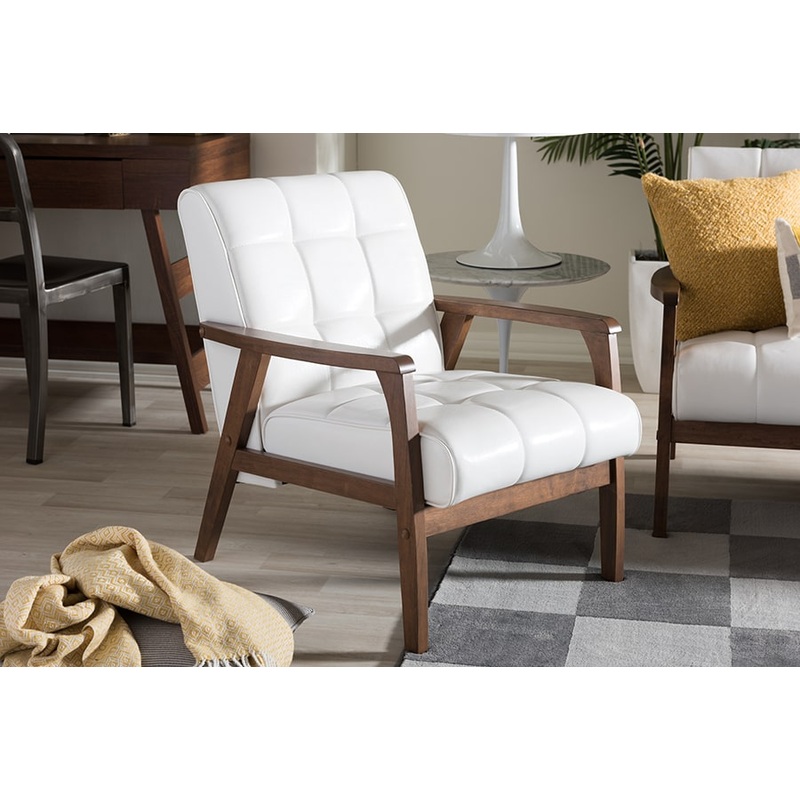 Baxton Studio Baxton Studio Mid-Century Masterpieces Club Chair - White