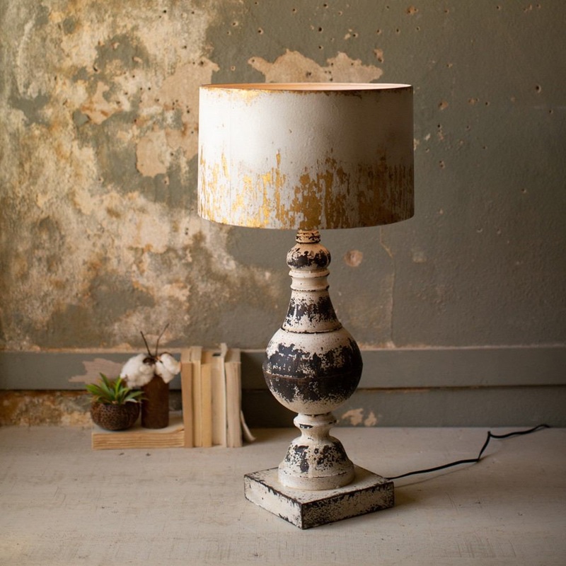 Kalalou Metal Table Top Lamp With Metal Shade