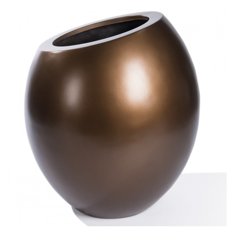 Fiberglass: Sherry Planter, Bronze by Gold Leaf Design Group