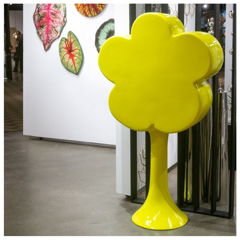 Flower Power Sculpture, Yellow by Gold Leaf Design Group