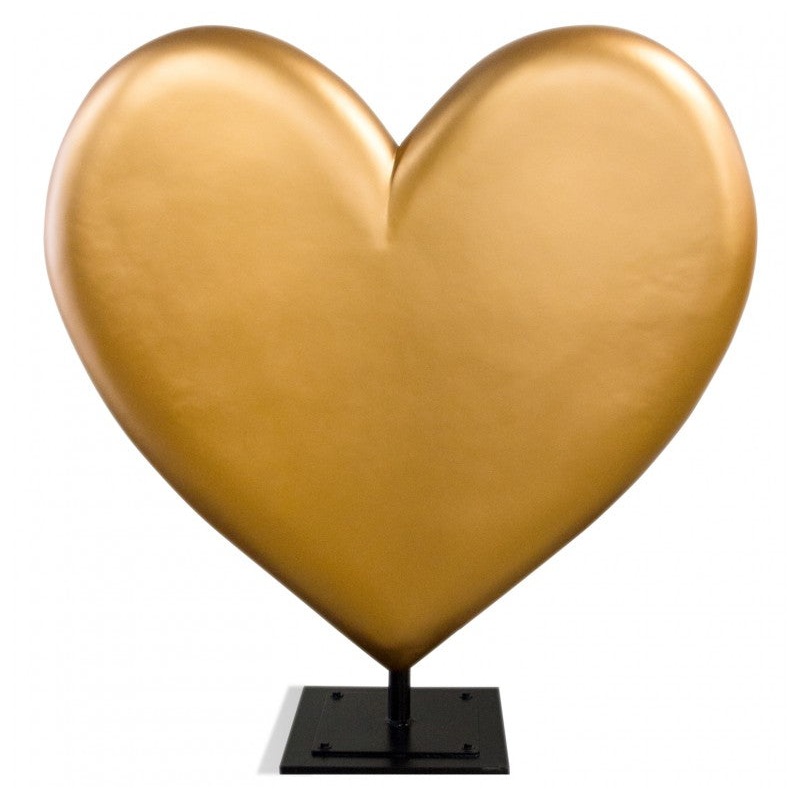 Heart Throb Sculpture, Gold by Gold Leaf Design Group